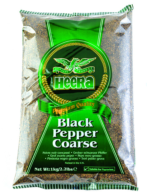 HEERA Black Pepper Coarse 1kg | Heera 黑胡椒碎 1kg | Golden Crop B2B